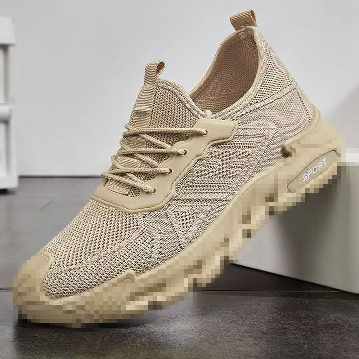 Herren Leichter Strick-Running-Style Sneaker mit gepolsterter Plateau-Sportsohle Drune