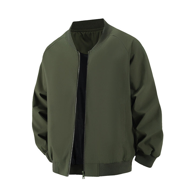 Herren Minimalistische Oversize-Bomberjacke mit Raglanärmeln, elastischem Saum & Komfortkragen Drune