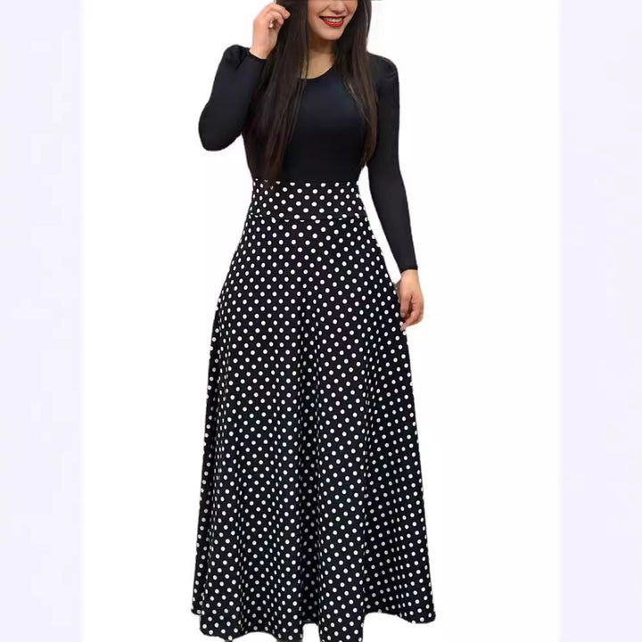 Damen Fließender Maxirock mit hoher Taille und großem Blumenprint Drune