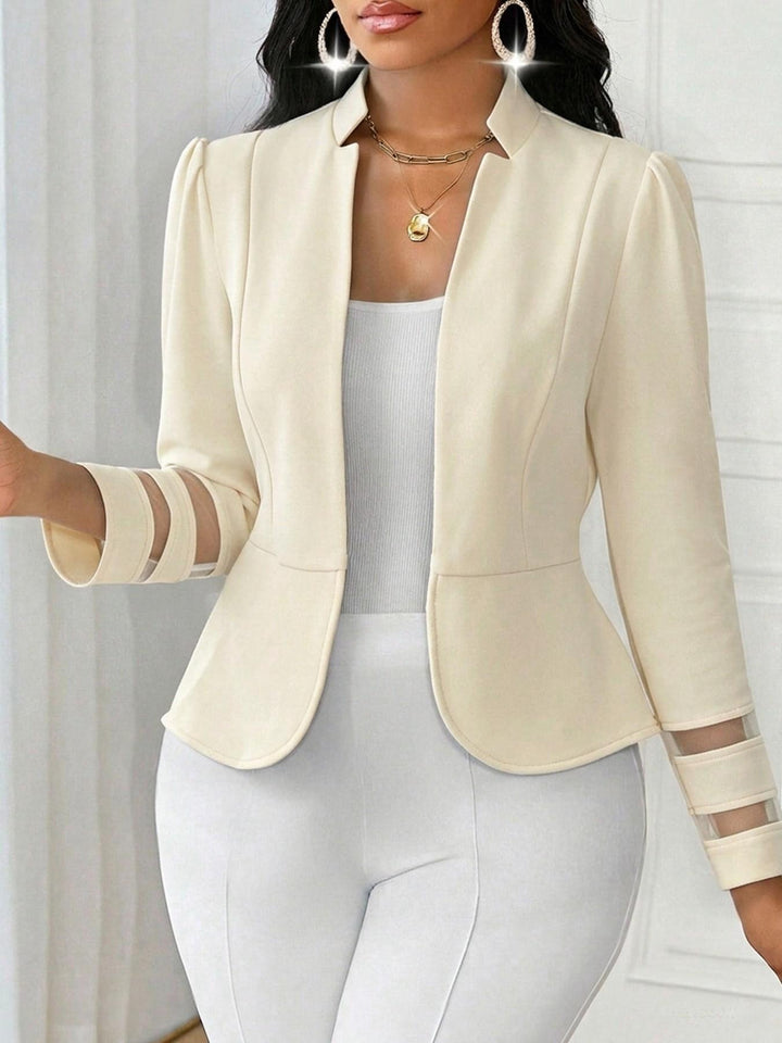Damen Elegante Blazerjacke mit transparenten Ärmeln und tailliertem Schnitt Drune