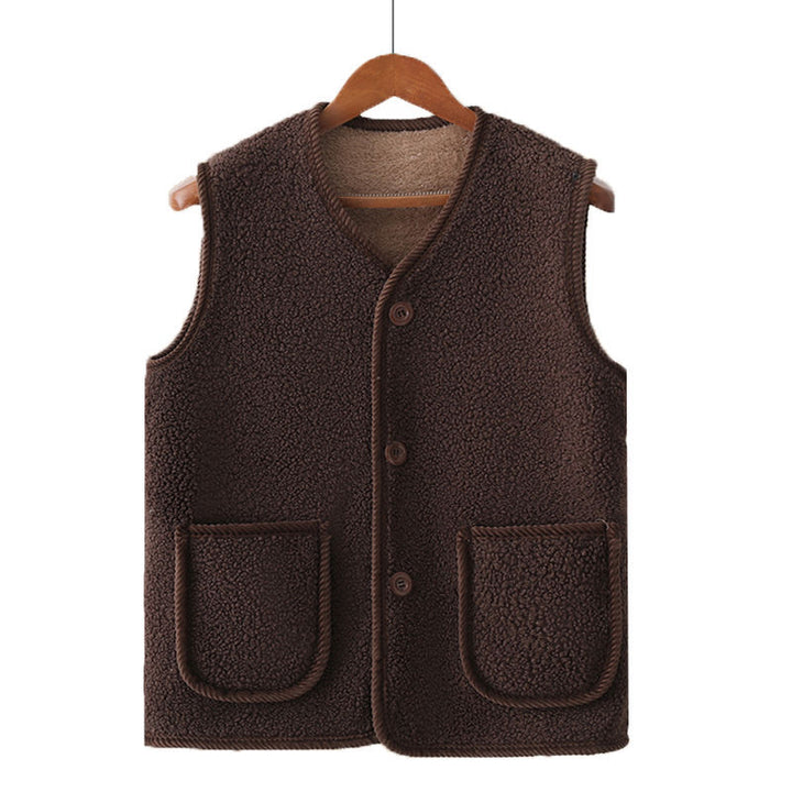 Damen Kuschelige Weste aus Teddyfleece Drune