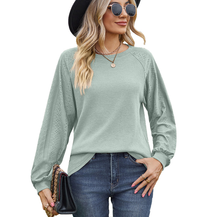 Damen lässiger Pullover mit modischen Strickdetails Drune