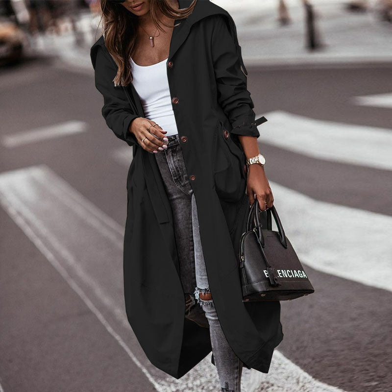 Damen Wasserabweisender Parka mit Kapuze und praktischen Taschen Drune