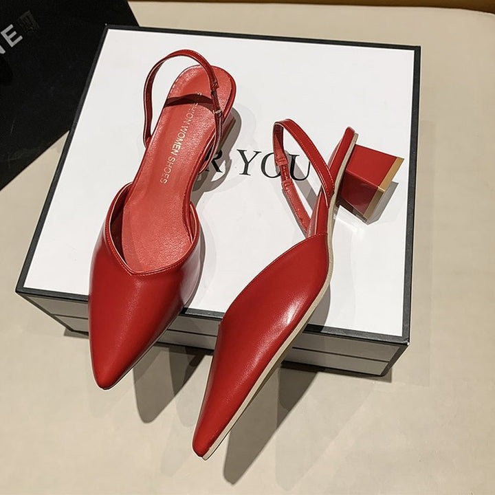 Damen Elegante Slingback Pumps mit schickem Schnitt und komfortablem Blockabsatz Drune