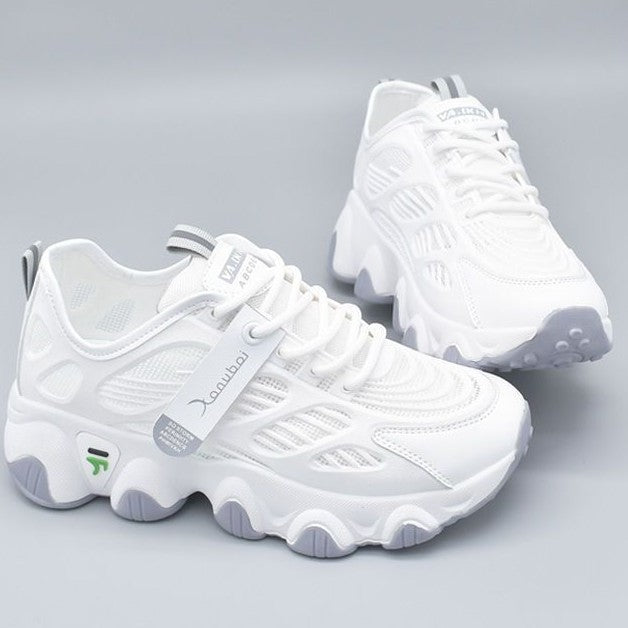 Damen Leichte Sport Sneakers mit atmungsaktiver Mesh-Oberfläche und dämpfender Sohle Drune
