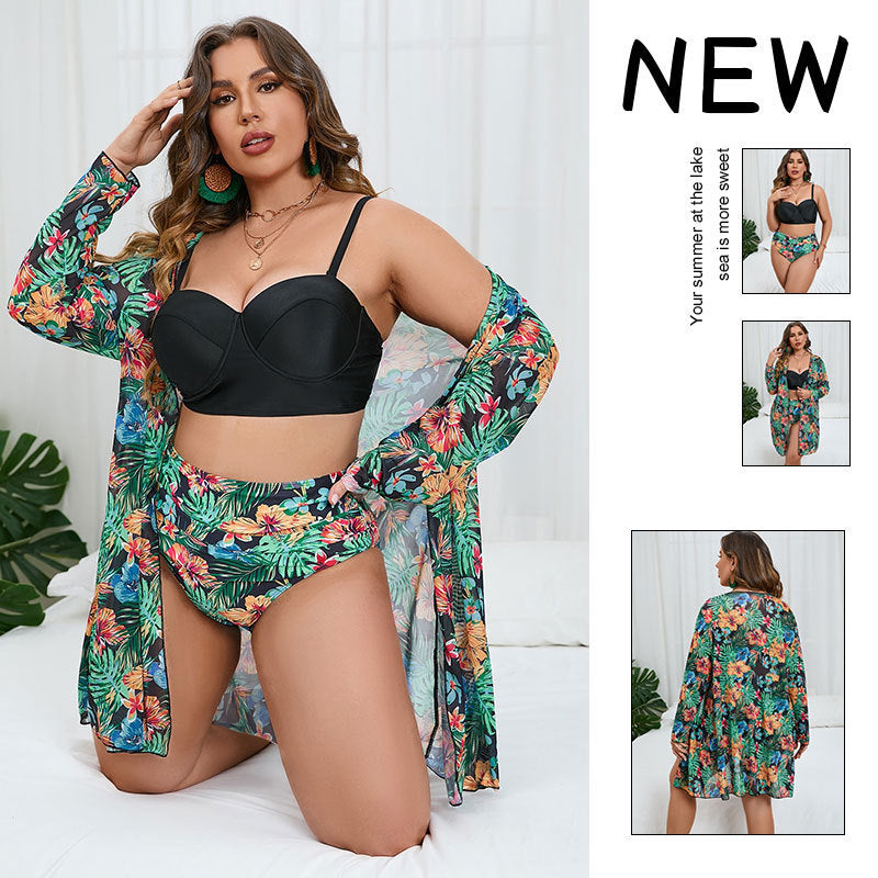 Damen Bikiniset mit floralem Overlayer Drune