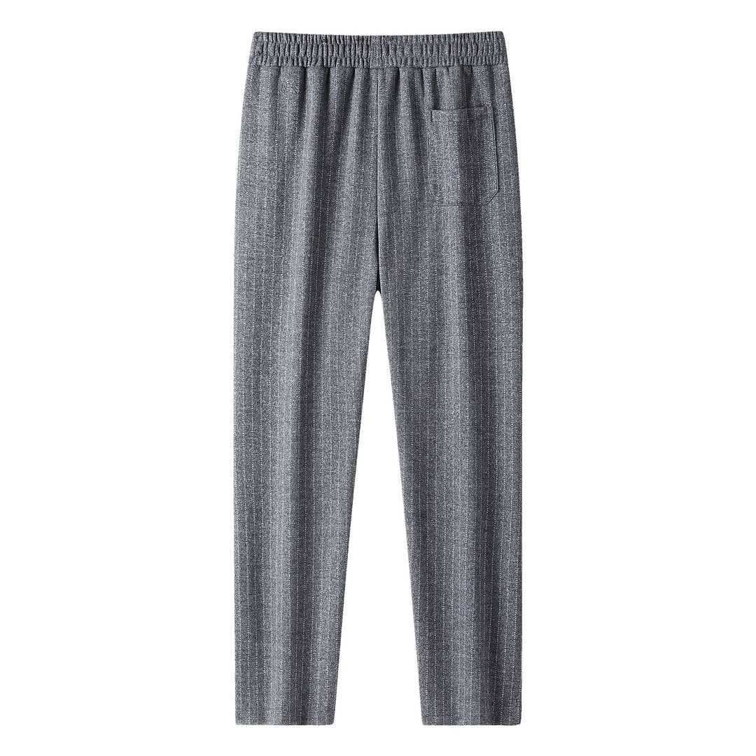 Damen Strick-Jogger mit Tunnelzug und feinem Nadelstreifen Drune