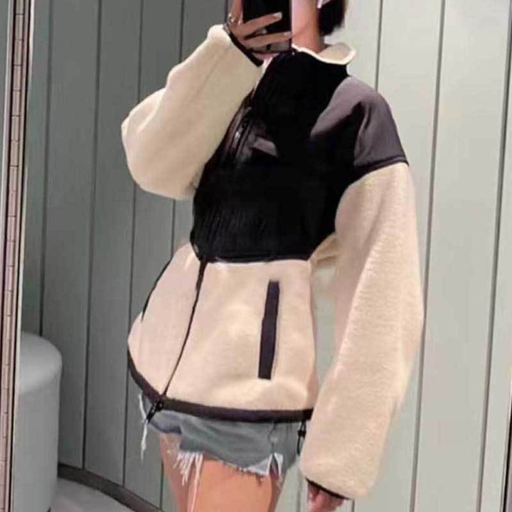 Damen modische Übergangsjacke mit hochgeschlossenem Kragen und praktischen Taschen Drune