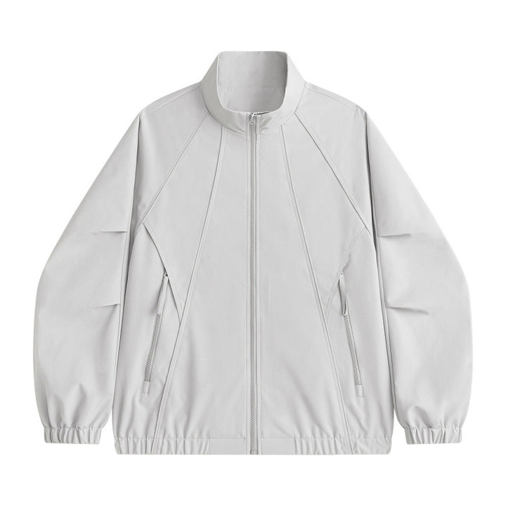 Herren Technische Oversize-Softshell-Trainingsjacke mit Stehkragen, ergonomischen Teilungsnähten & wasserabweisender Beschichtung Drune