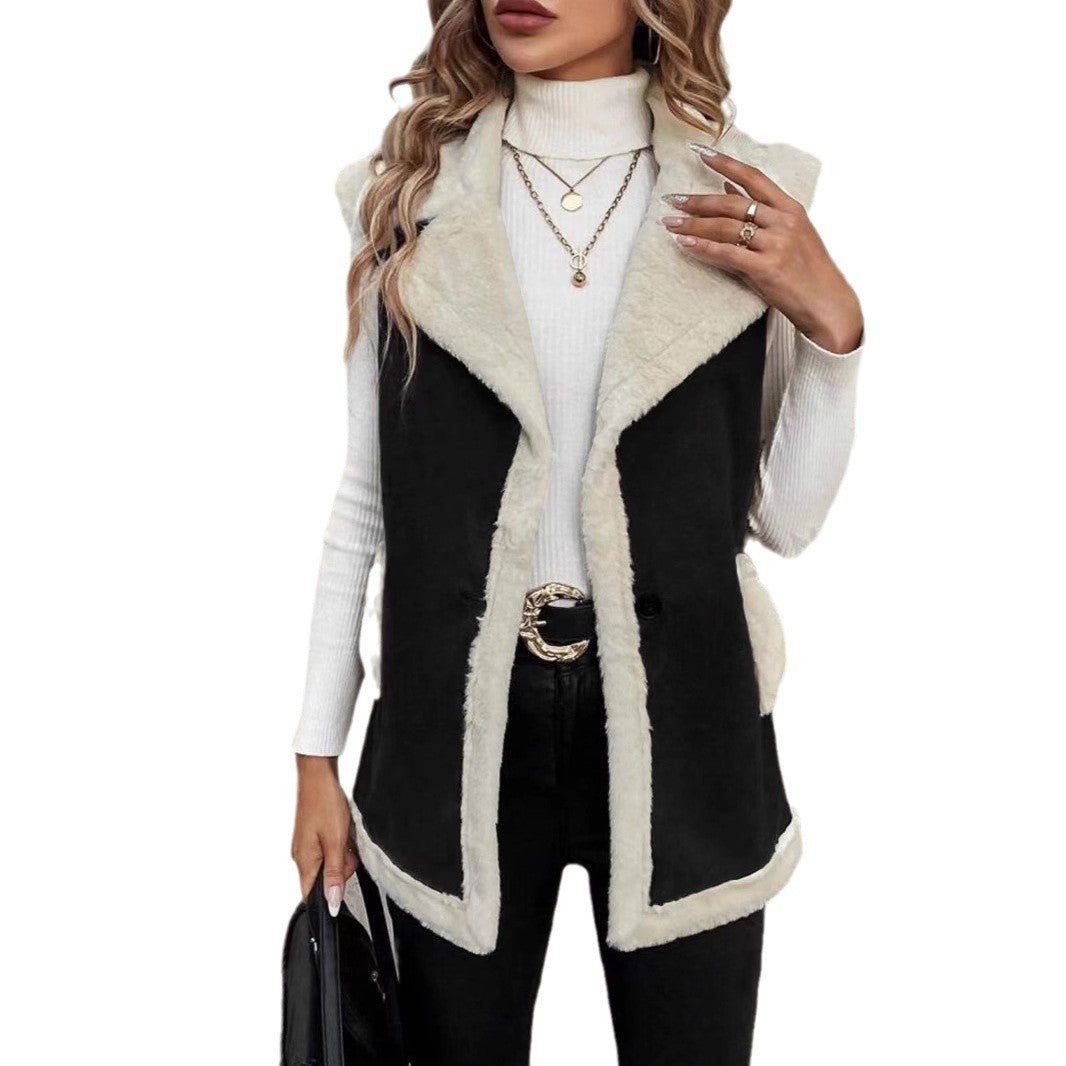 Damen Wolle Mantel Drune