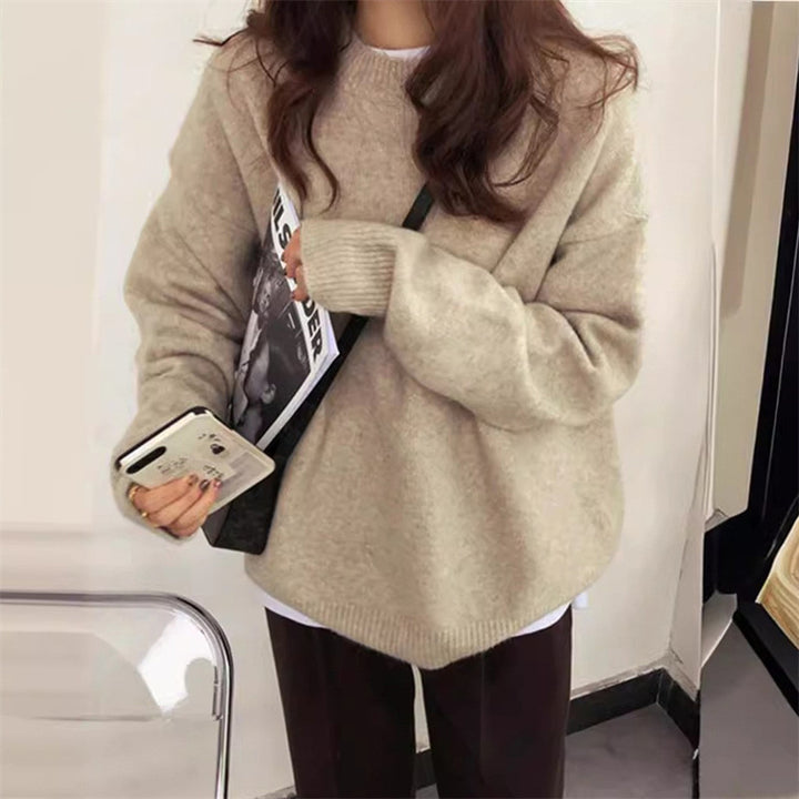 Damen lässiger Pullover im Oversized-Stil Drune