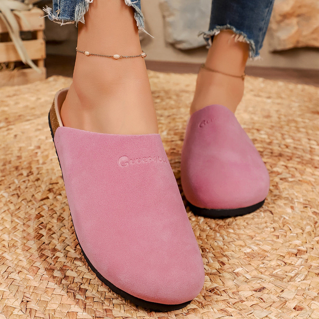Damen Bequeme Clogs aus weichem Wildleder mit anatomisch geformtem Fußbett Drune