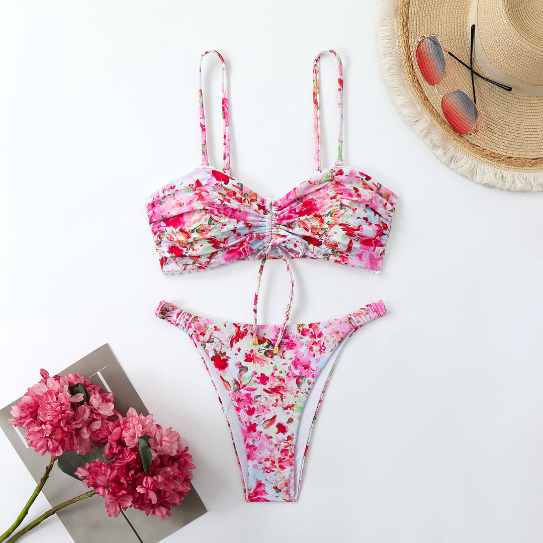 Damen Bandeau-Bikini mit raffinierten Rüschendetails Drune