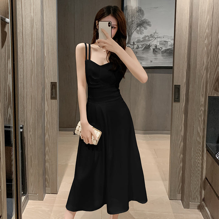 Damen Maxikleid mit schmalen Trägern und klassischem Schnitt Drune