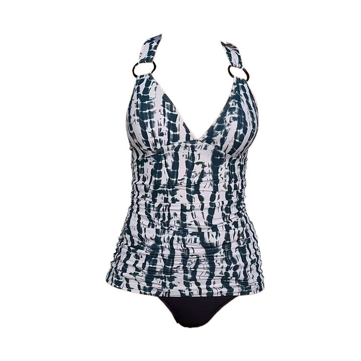 Damen Tankini mit modischem V-Ausschnitt und gerafftem Design Drune