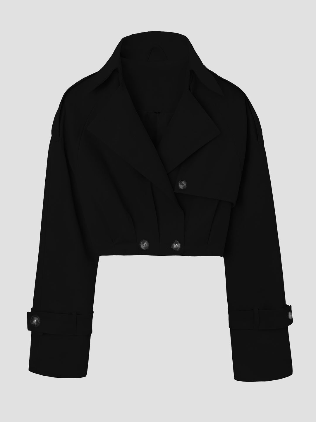 Damen Modische Cropped Trenchcoatjacke Drune