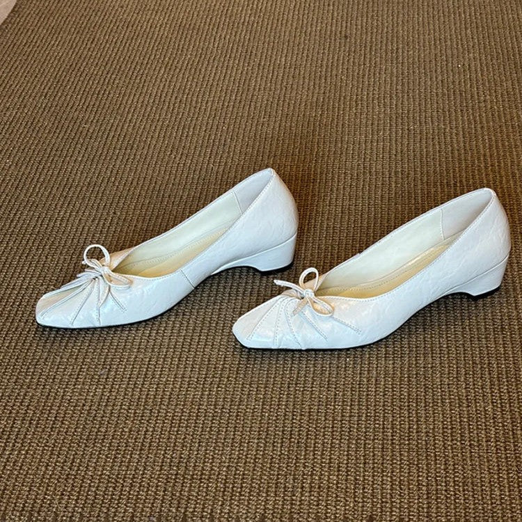 Damen elegante Ballerinas mit raffiniertem Faltendesign und bequemer Innensohle Drune