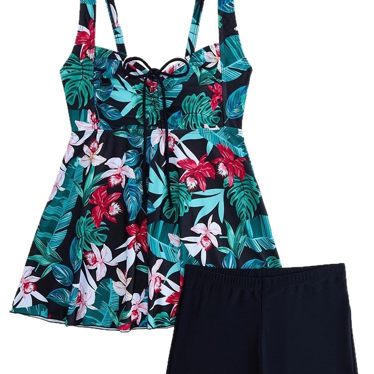 Damen Tankini mit floralem Oberteil und Shorts Drune