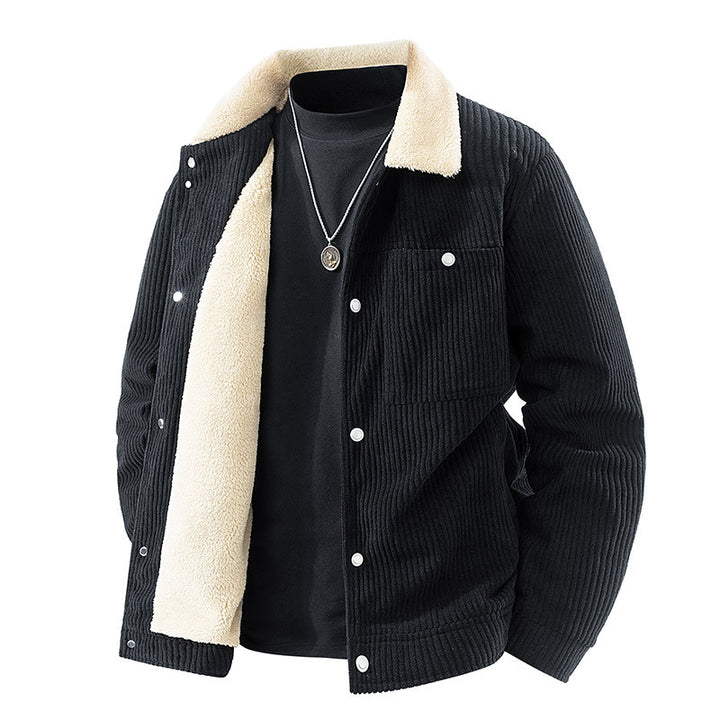 Herren Weiche Kordjacke mit Fleece-Futter Drune