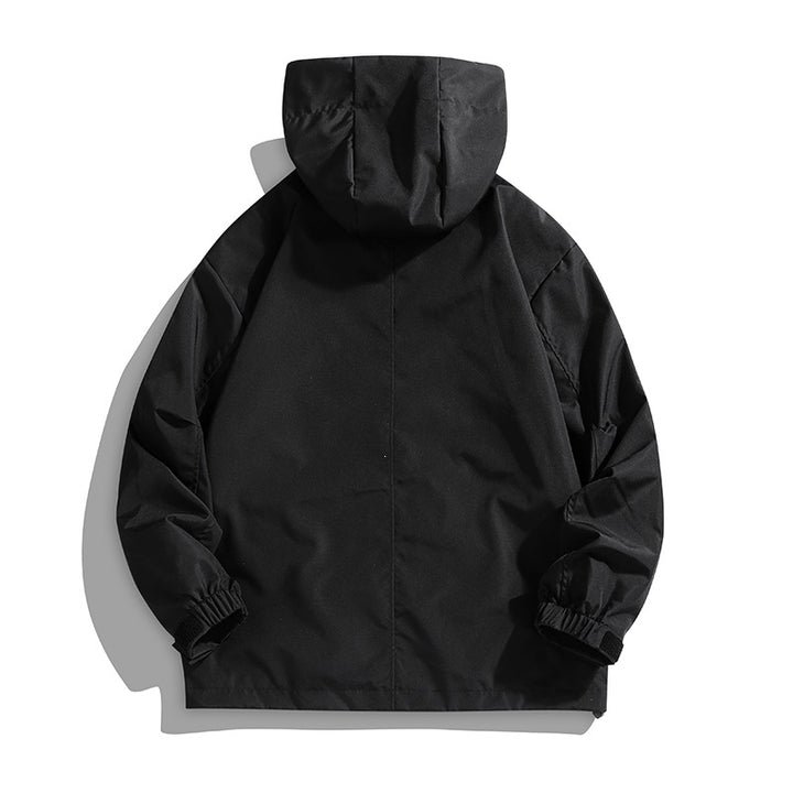Unisex Wasserdichte Kapuzen-Übergangsjacke mit verstellbarer Kapuze & Utility-Taschen Drune