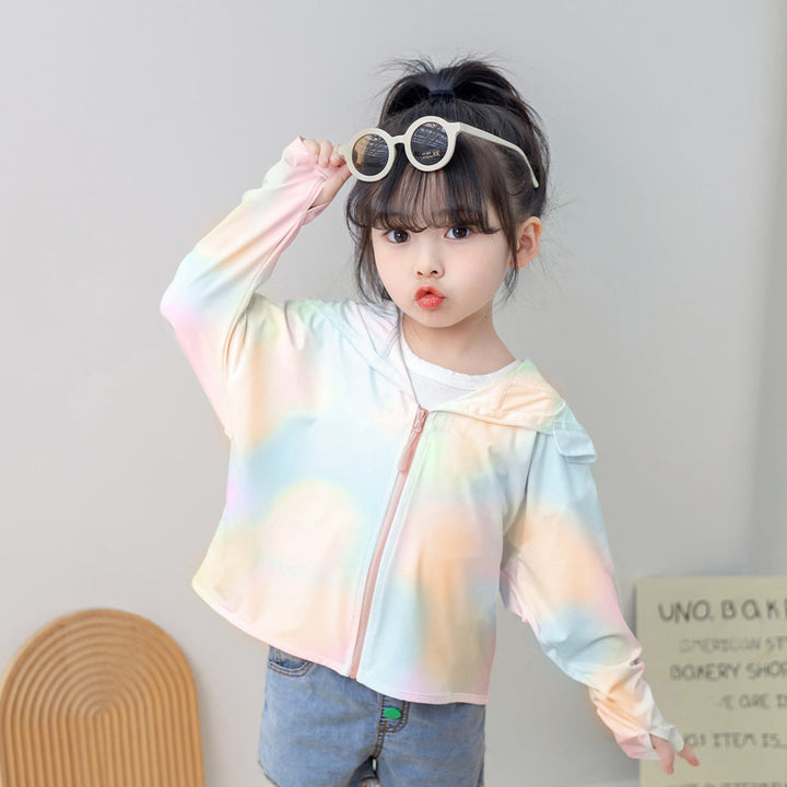 Mädchen funktionale UV-Schutzjacke mit Kapuze Drune