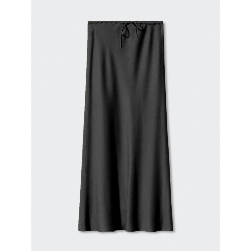 Damen Maxi-Rock mit elastischemBund und seitlicher Bindegurt Drune