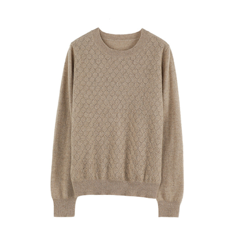 Damen Ultraleichter Mockneck-Pullover aus kaschmirähnlichem Feinstrick mit verlängerter Saumlinie Drune