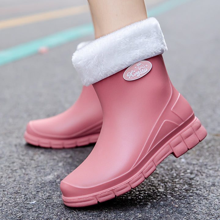 Damen Wasserdichte EVA-Ankle-Gummistiefelette mit rutschfester Profilsohle Drune