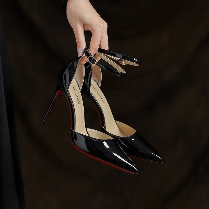 Damen elegante Schnür-Pumps mit spitzem Zehenbereich Drune