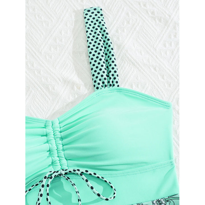 Damen Tankini mit floralem Rock und gepolstertem Oberteil Drune