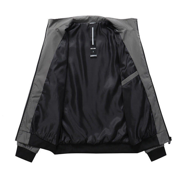 Herren Urbaner minimalistischer Softshell-Kapuzenblouson mit verdeckter Reißverschlussfront Drune