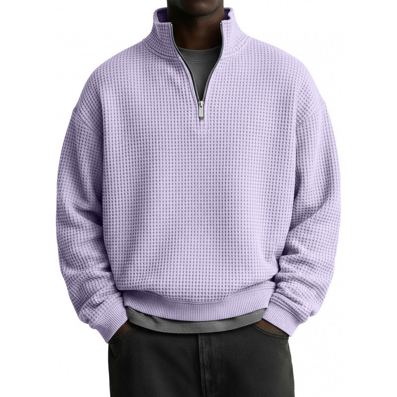 Herren Sportlicher Stehkragenpullover mit Reißverschluss Drune