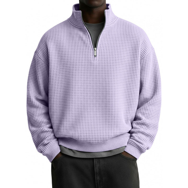 Herren Sportlicher Stehkragenpullover mit Reißverschluss Drune