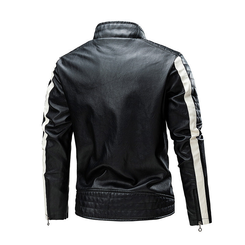 Herren Bikerjacke mit Kontrastdetails Drune