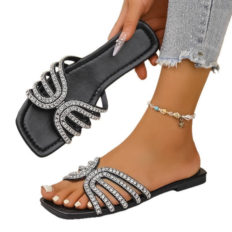 Damen Glitzernde Riemchen-Sandalen mit elegantem Design Drune