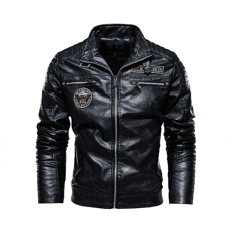 Herren Modische Bikerjacke aus Leder Drune