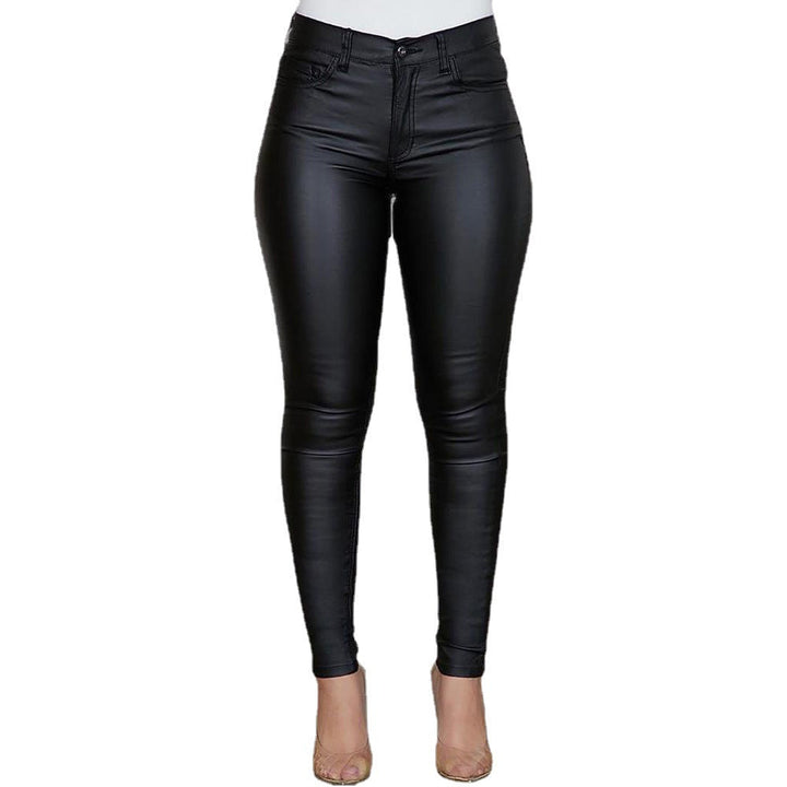 Drune | Lederähnliche, Figurbetonte Leggings mit Hohem Bund
