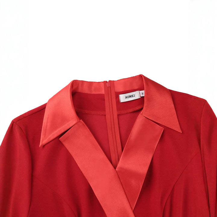 Damen elegantes Dress mit raffinierten Rüschendetails Drune