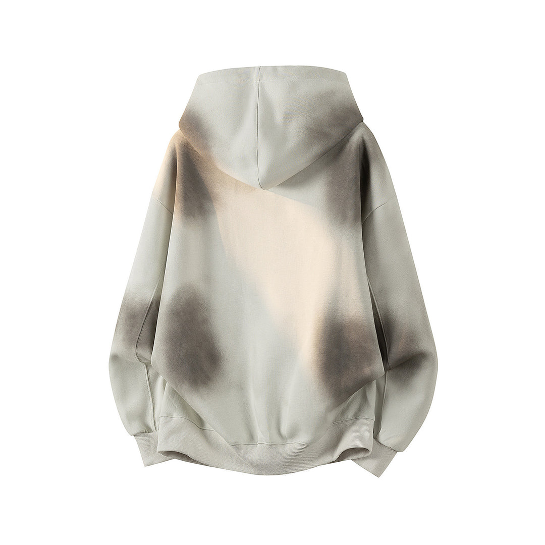 Unisex Oversize Kapuzenpullover mit handschriftlichem Grafik-Print, Kängurutasche & geripptem Saum Drune