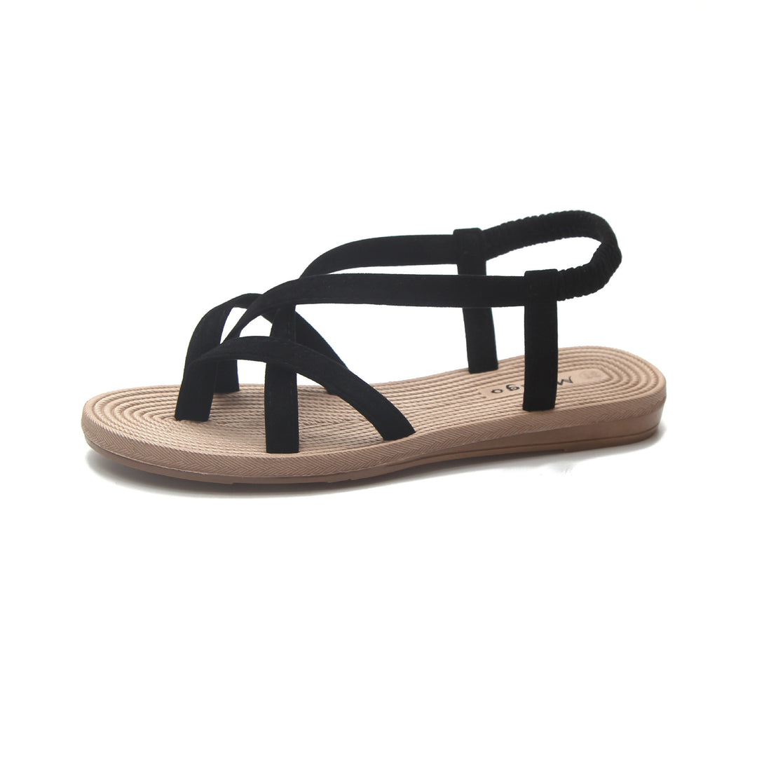 Damen nan Riemchensandalen mit elastischem Fersenriemen und gedämpftem Komfortfußbett Drune