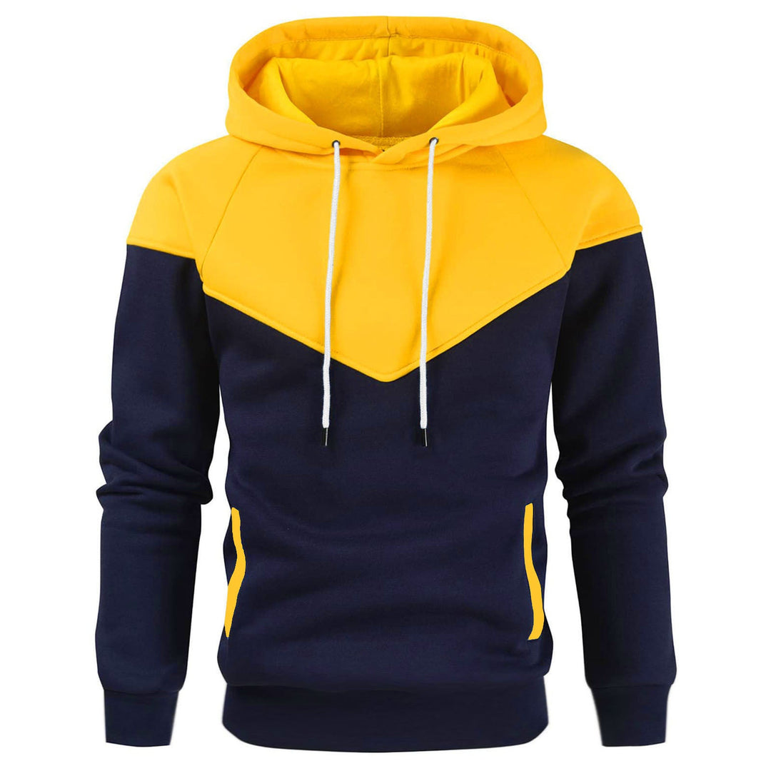Herren modischer Hoodie mit innovativem Patchwork-Design Drune
