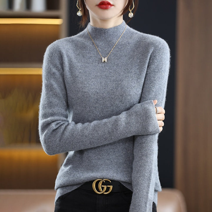 Damen Schmaler Kurzrollkragenpullover in kuscheliger Kaschmir‑Optik mit feiner Rippenstruktur Drune