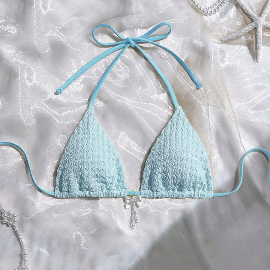 Damen Dreiecksbikini mit zarten Texturen Drune