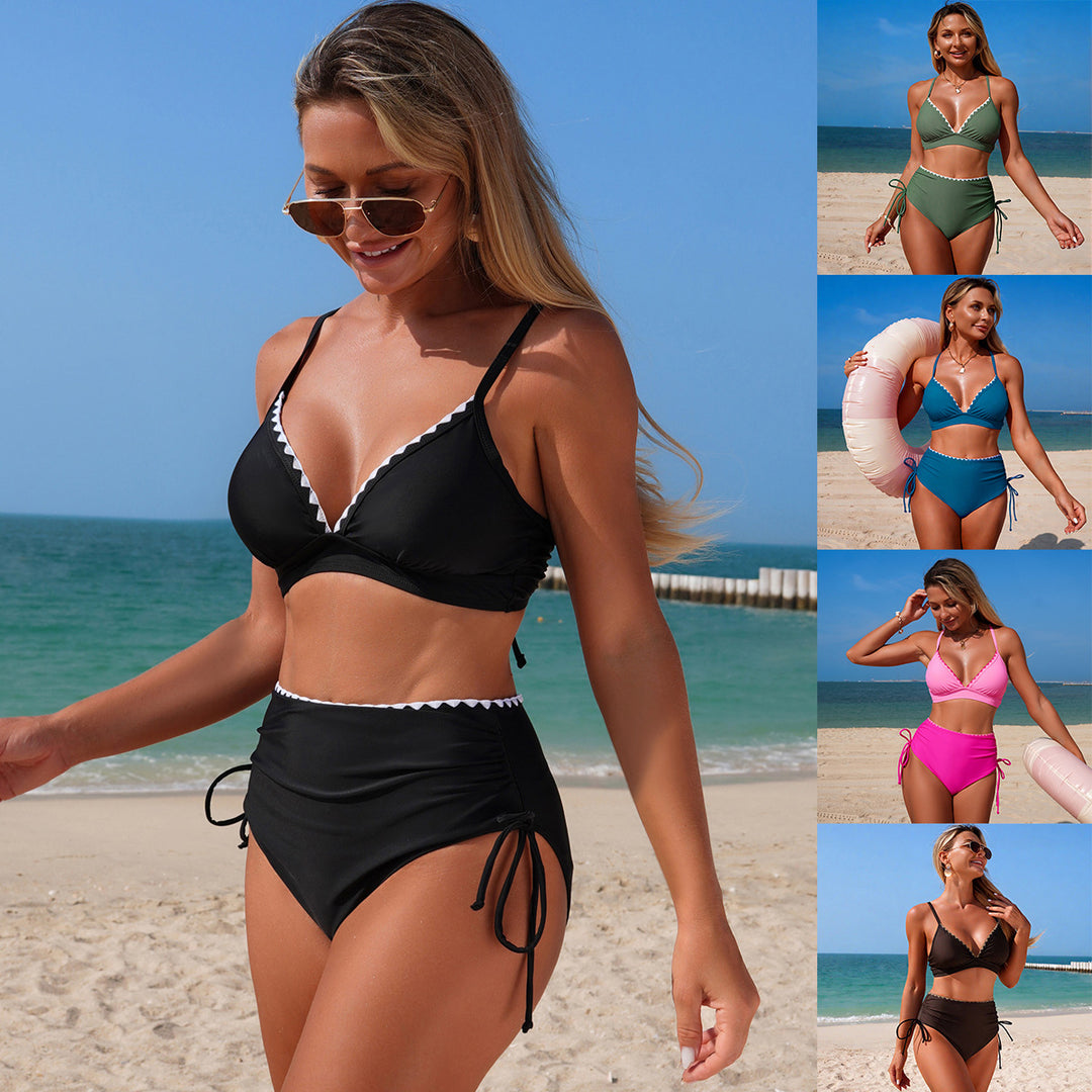 Damen Hochgeschnittener Bikini im verspielten Design Drune