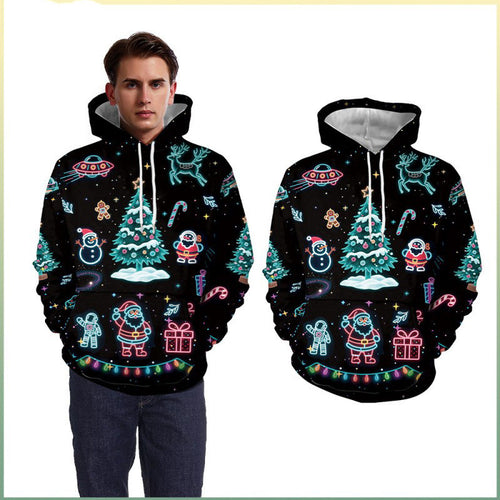 Damen Lustiger Weihnachts-Kapuzenpullover Drune