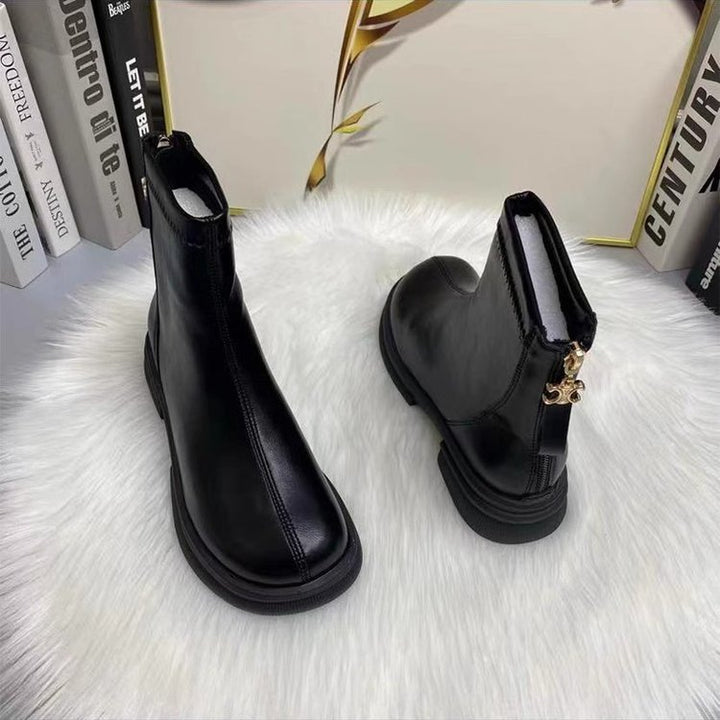 Damen Modische Stiefeletten mit elegantem Reißverschluss Drune