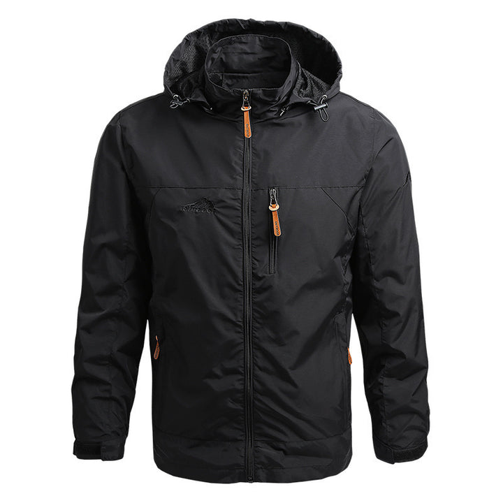 Herren Leichte atmungsaktive Reise-Softshelljacke mit Kapuze und Brustreißverschluss Drune