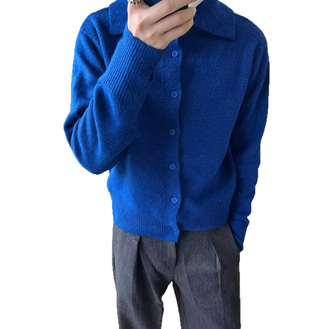 Herren Modische Strickjacke mit eleganter Knopfleiste Drune