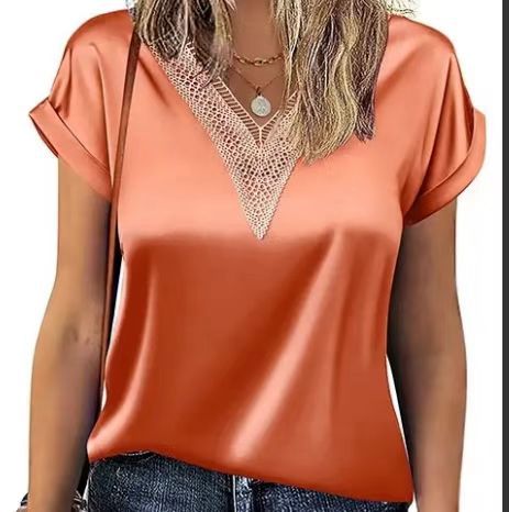 Damen Bluse mit elegantem Spitzenbesatz Drune