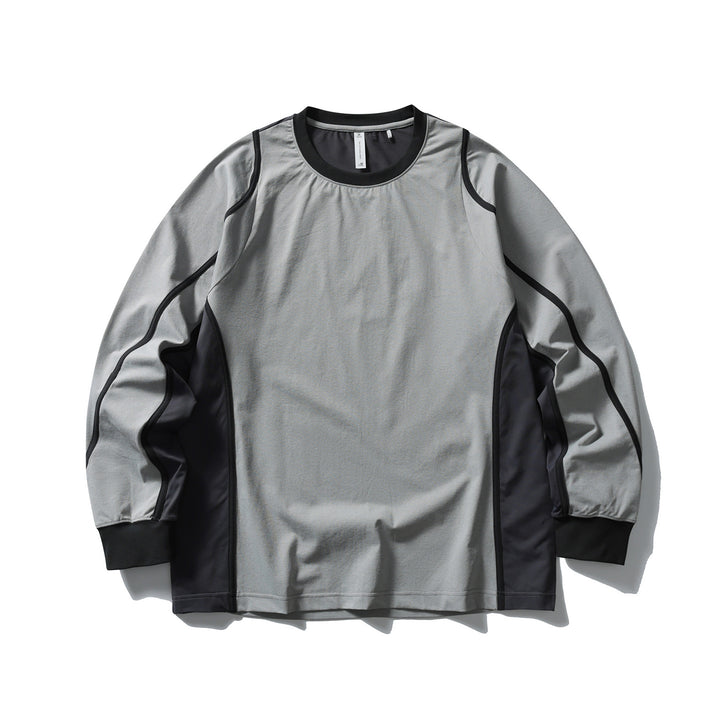 Unisex Funktionales Longsleeve im Oversize-Layering-Stil mit Flachnähten und Rippbündchen Drune